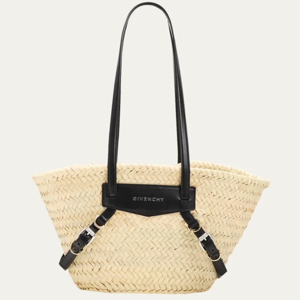 Givenchy Raffia Leather Tote Bag